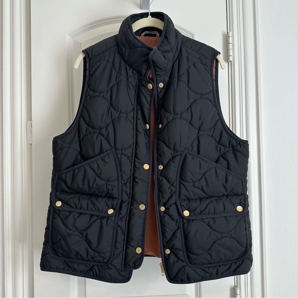 J.Crew Primaloft Black Quilted Puffer Vest L